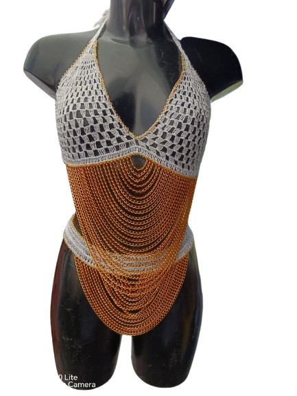 Nuisette senegalaise or et blanc